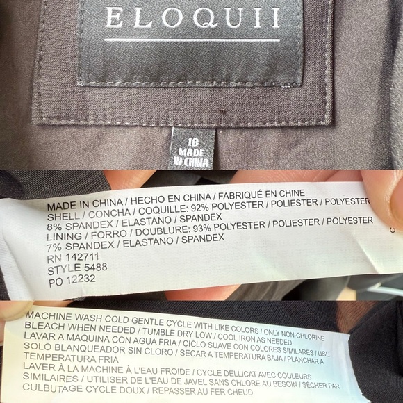 Eloquii Black Blazer with Gold Buttons - Picture 9 of 9